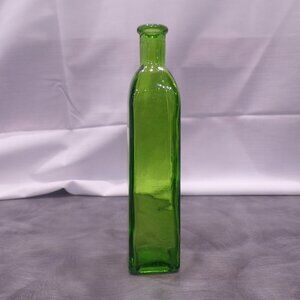 7" Forest Green Glass Vase/Bottle